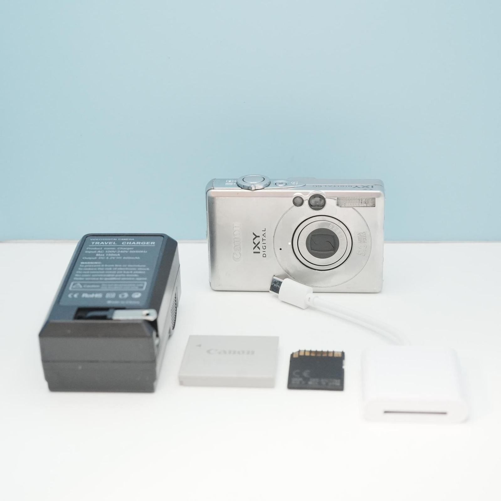 Canon IXY DIGITAL 60 デジカメ スマホ転送OK フルセット シロクマ