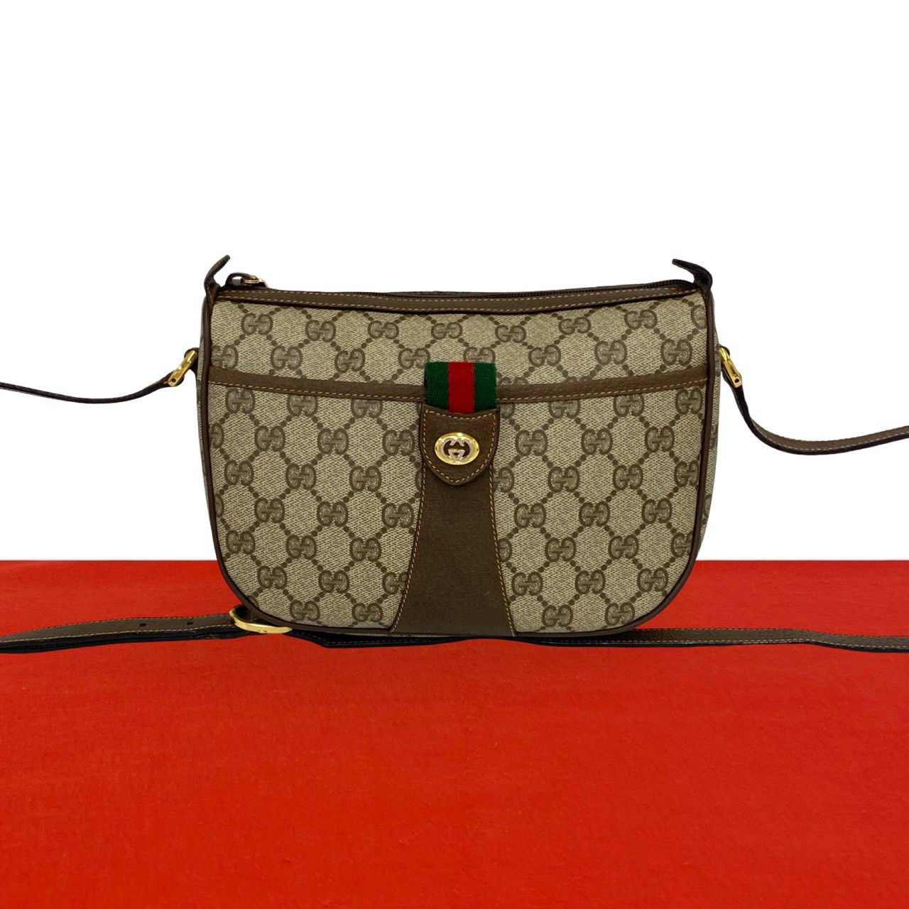 極 美品 GUCCI グッチ オールドグッチ ヴィンテージ シェリーライン GG