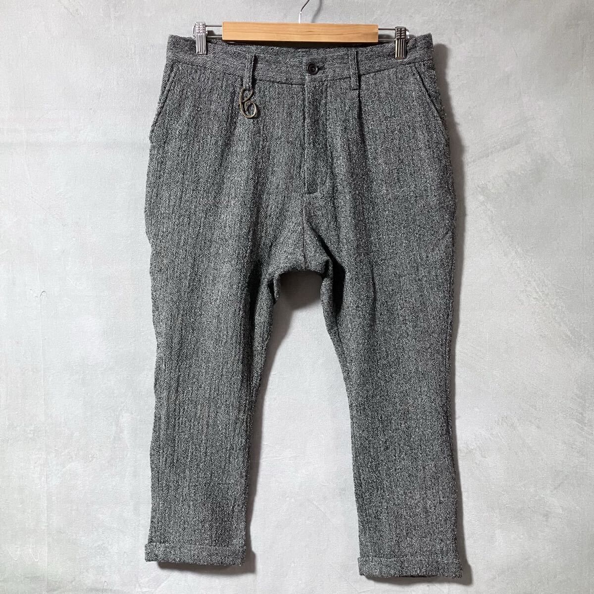 glamb グラム ウール パイル サルエル テーパード クロップド パンツ