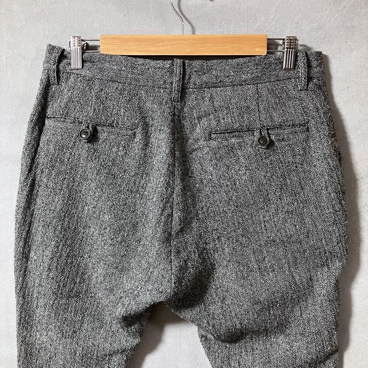 glamb グラム ウール パイル サルエル テーパード クロップド パンツ
