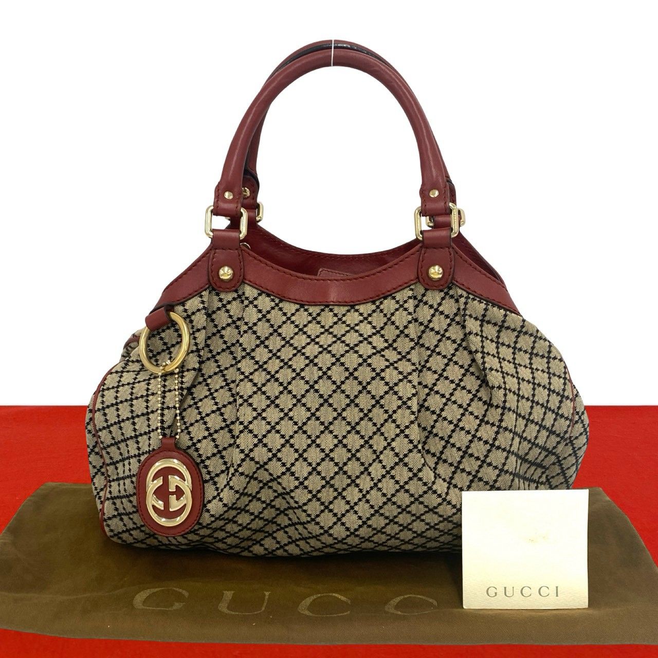 極 美品 袋付き GUCCI グッチ スーキー ディアマンテ キャンバス