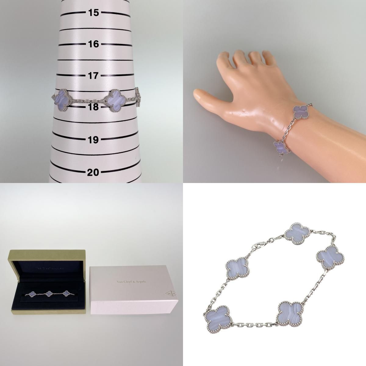 ヴァンクリーフ アーペル Van Cleef Arpels ヴィンテージ アルハンブラ カルセドニー VCARP34700 K18WG カルセドニー ブレスレット sss 中古 - メルカリ
