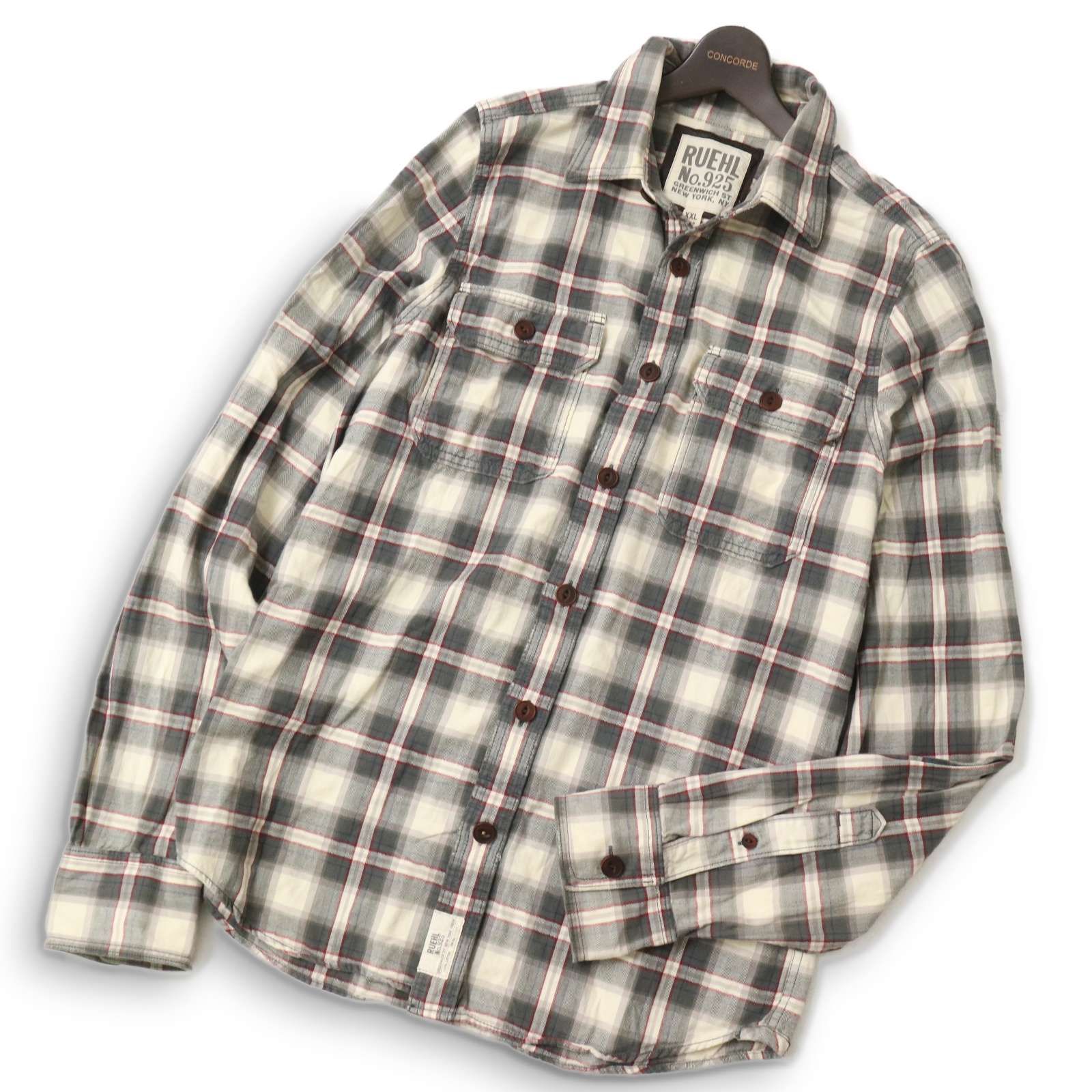 RUEHL No.925 廃盤 タグ付 希少品 RUEHL No.925 ルールナンバー925 通年☆ 長袖 ワーク チェック シャツ