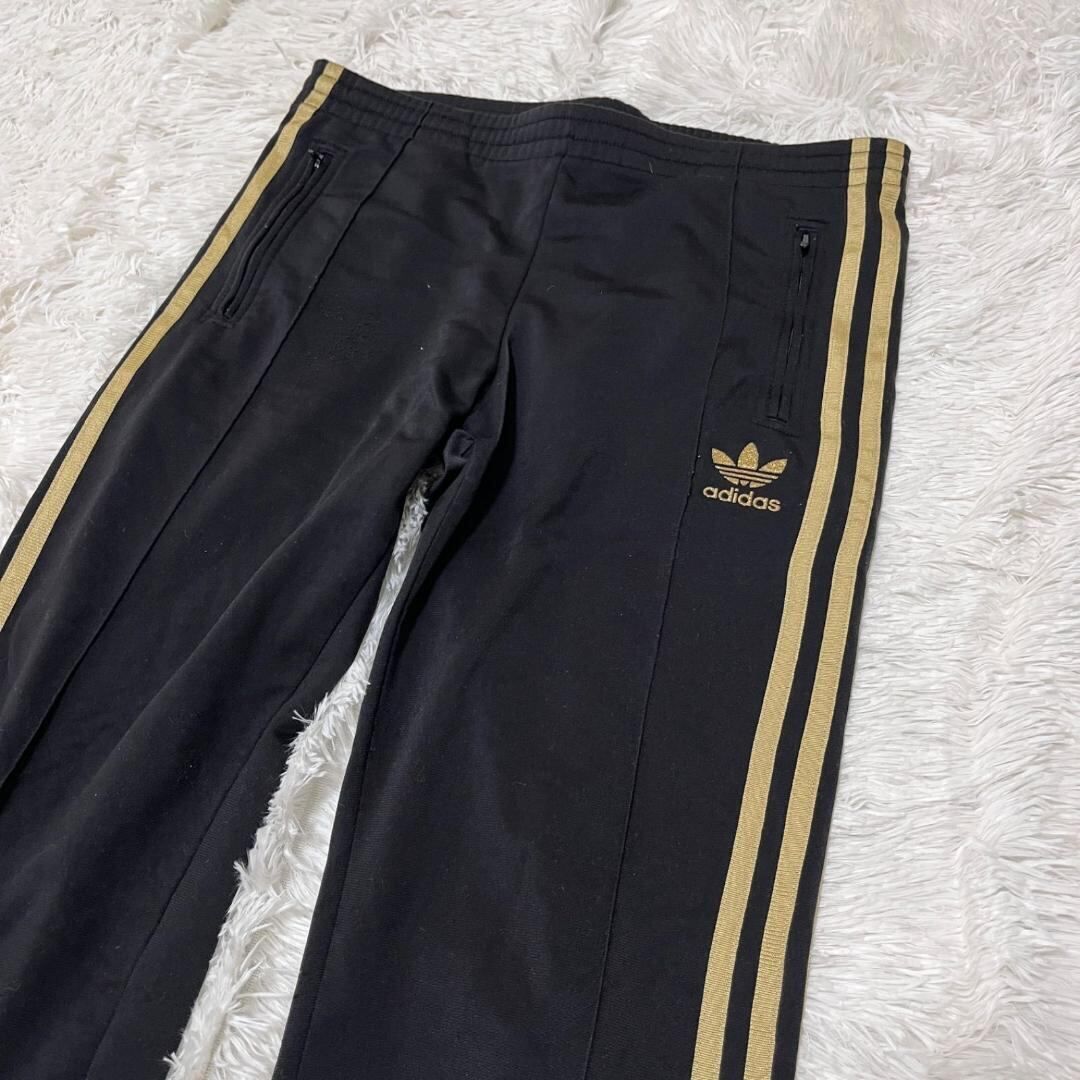 古着 adidas アディダス トラックパンツ ゴールド ファイヤーバード