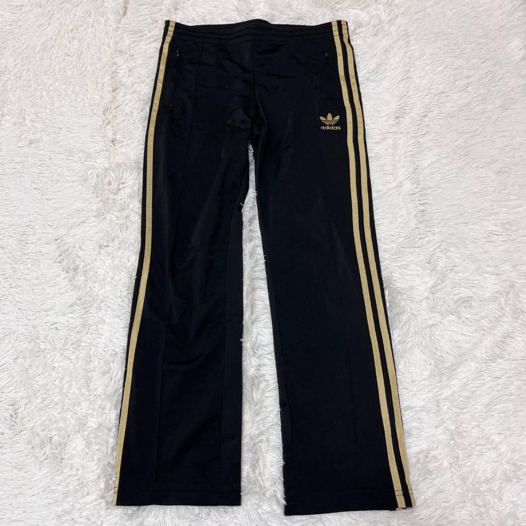 古着 adidas アディダス トラックパンツ ゴールド ファイヤーバード