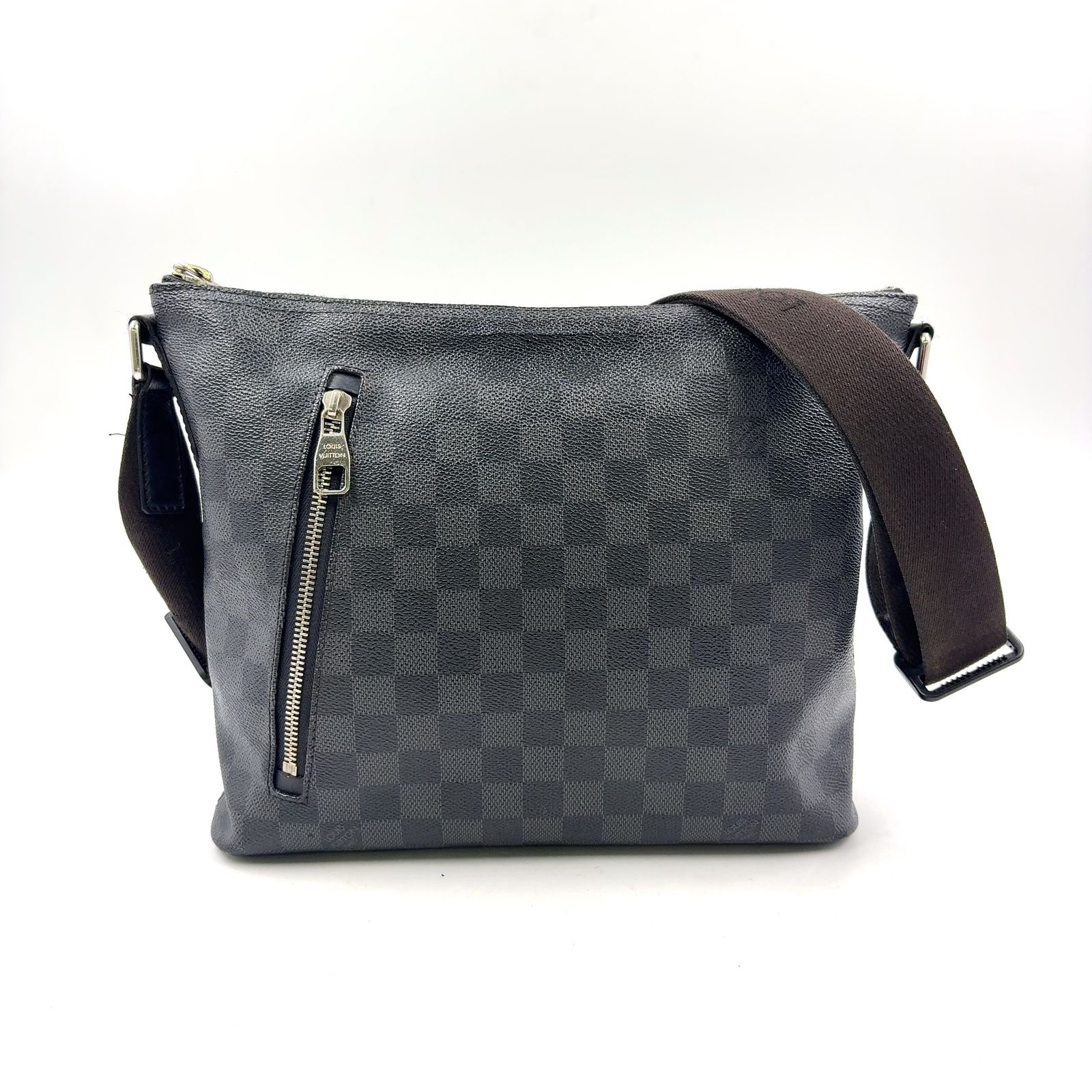 【新着】LOUIS VUITTON ミックPM ダミエグラフィット レザー PVC ブラック ショルダーバッグ シルバー N41211