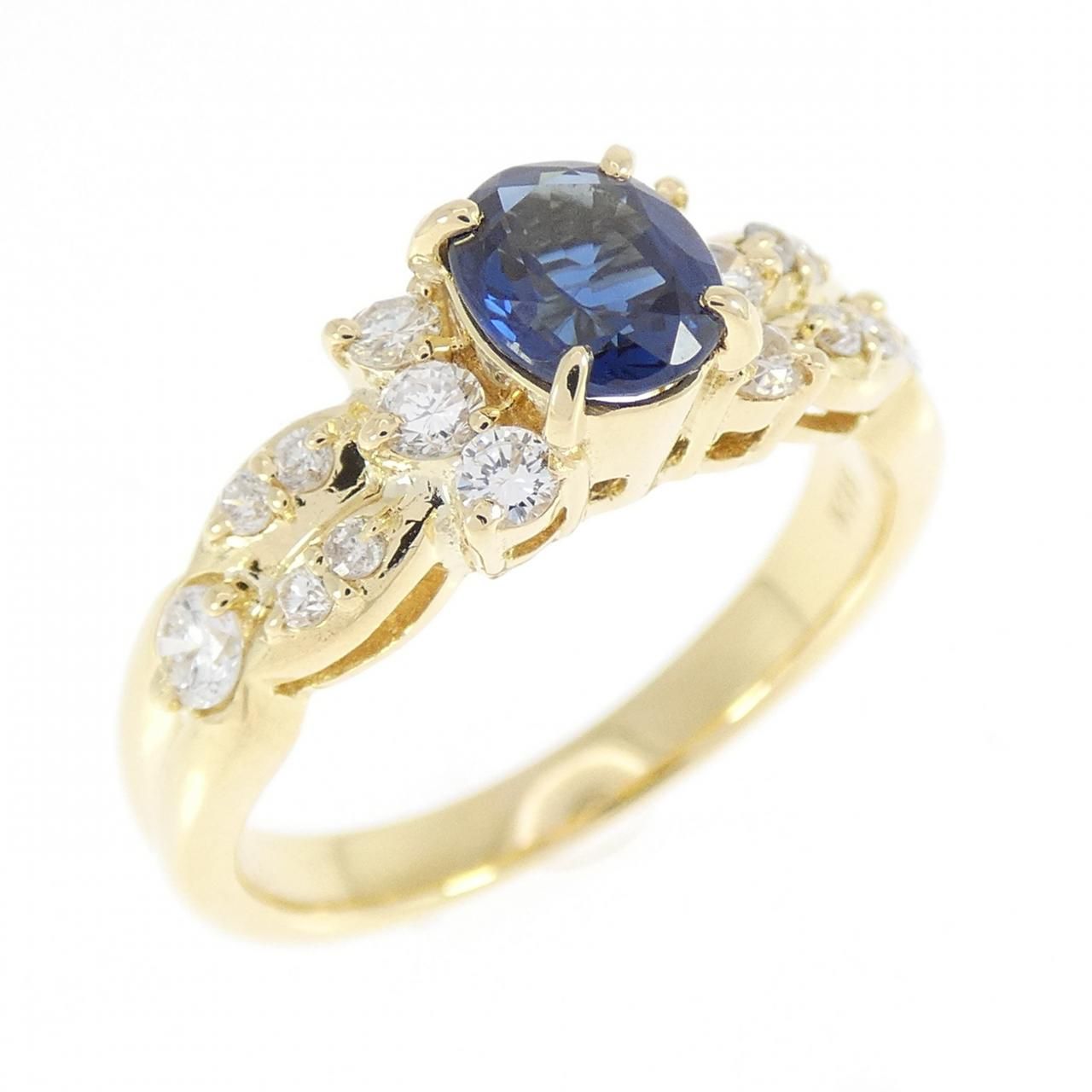K18YG サファイヤ リング 0.744CT