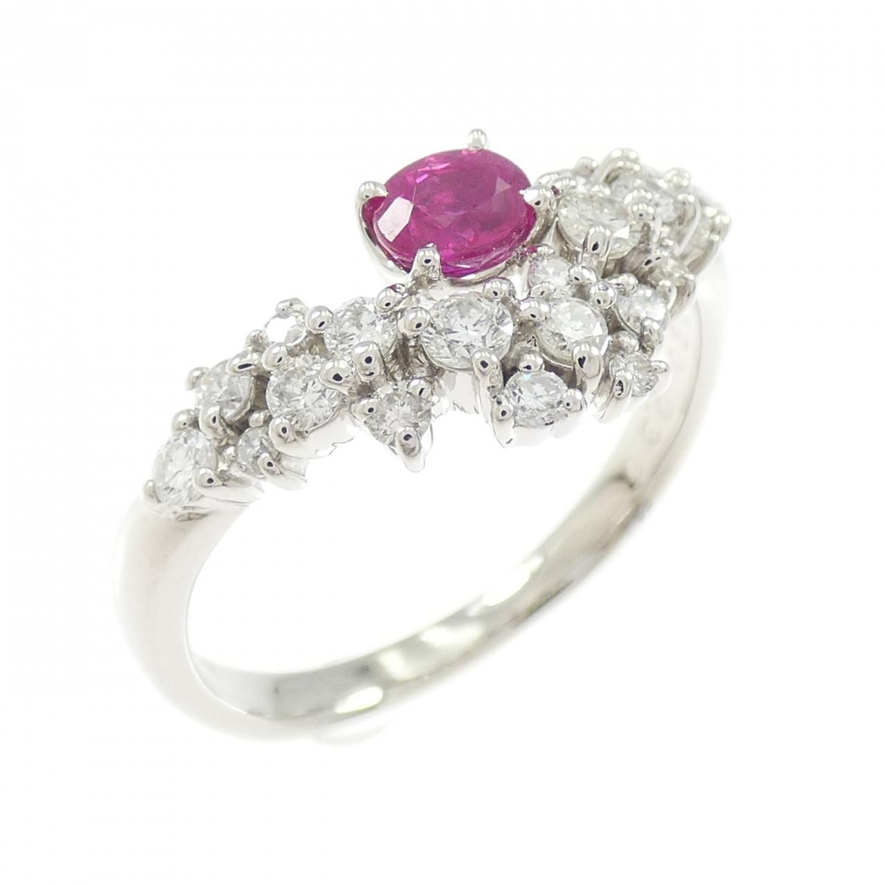 PT900 ルビー リング 0.30CT