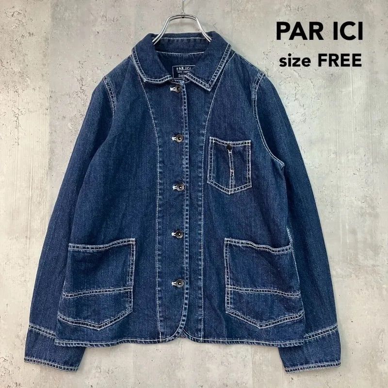 PAR ICI パーリッシィ F デニム カバーオール ワークジャケット デニム 