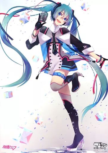 中古】ポスター [単品] A1ポスター 穂嶋イラスト(片足上げ) 「初音ミク