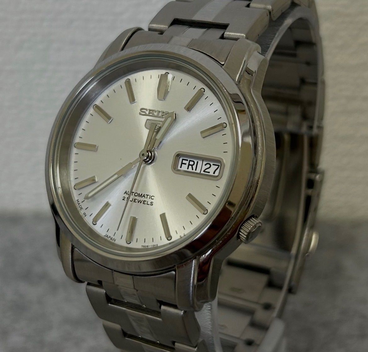 1996年9月製 セイコー5 オートマチック デイデイト　裏スケ　7S26 セイコー5 SEIKO5 7S26-03S0 自動巻き 21石 デイデイト シースルー