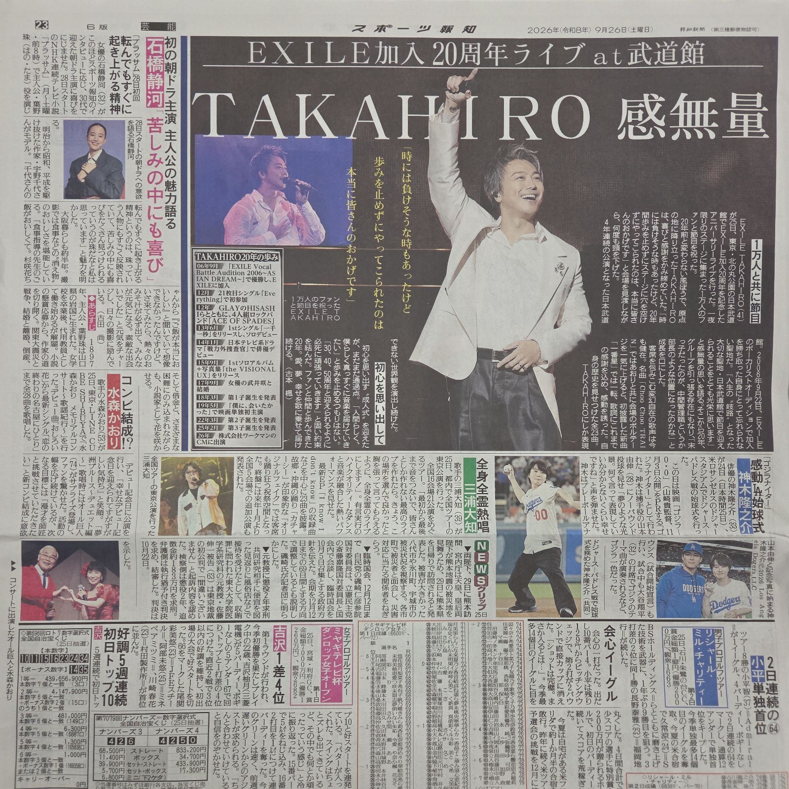 匿名配送！送料込み！ 9月26日 朝刊 スポーツ紙5社 - メルカリ
