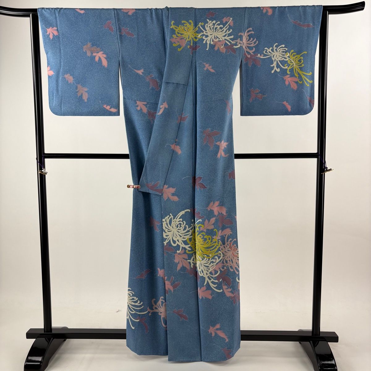 訪問着 身丈160.5cm 裄丈65.5cm M 袷 千總 たたき染 落款 菊 金彩 刺繍