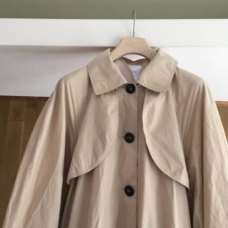 極美品 PATOU パトゥ コットン ギャバジン トレンチコート34 - メルカリ