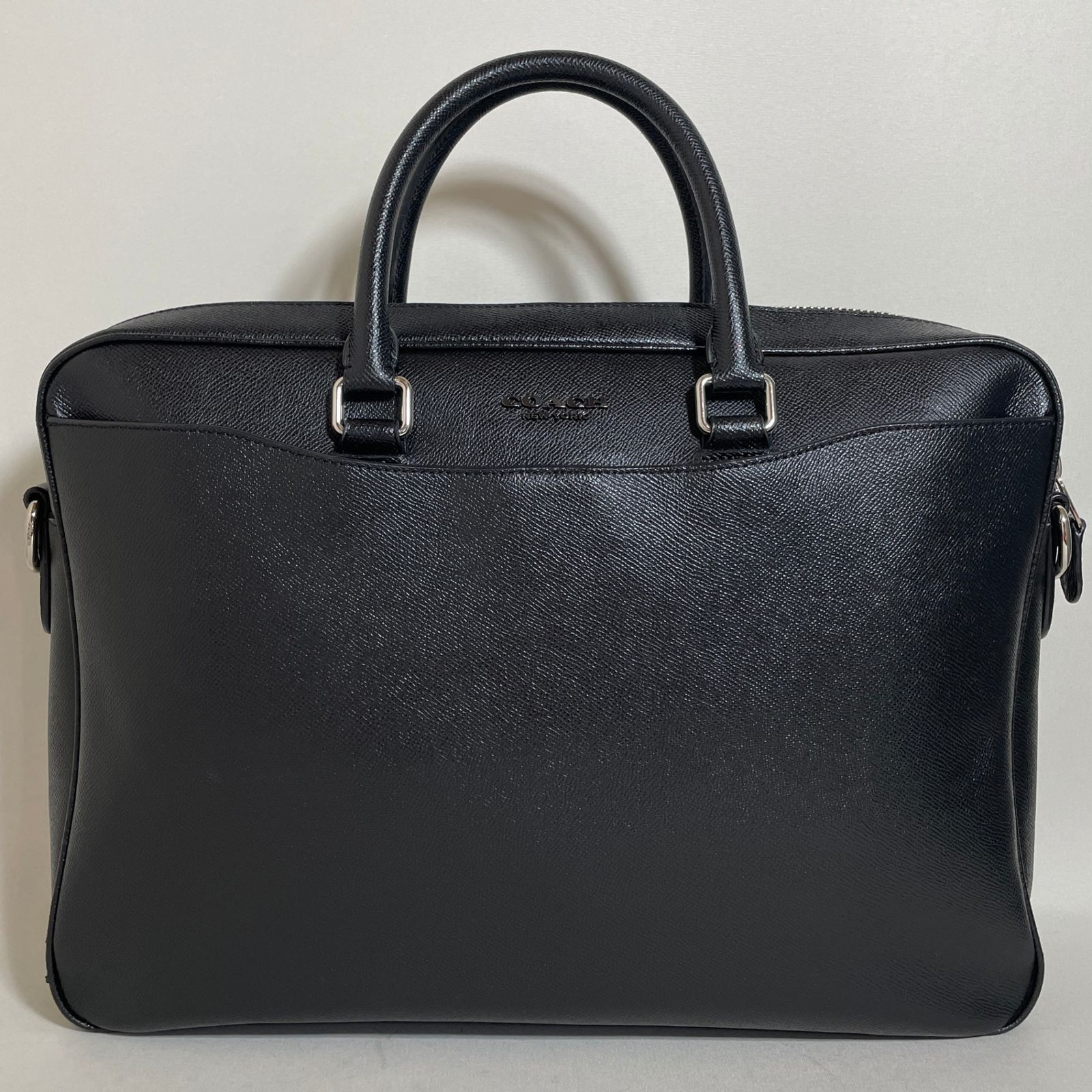 2609-67｜美品｜コーチ ビジネスバッグ レザー ネイビー - メルカリ