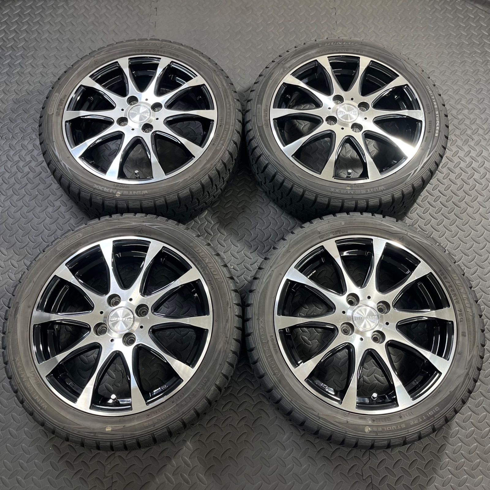 19年製 165/55R15 ダンロップ ウインターマックスWM01 社外 ディープ