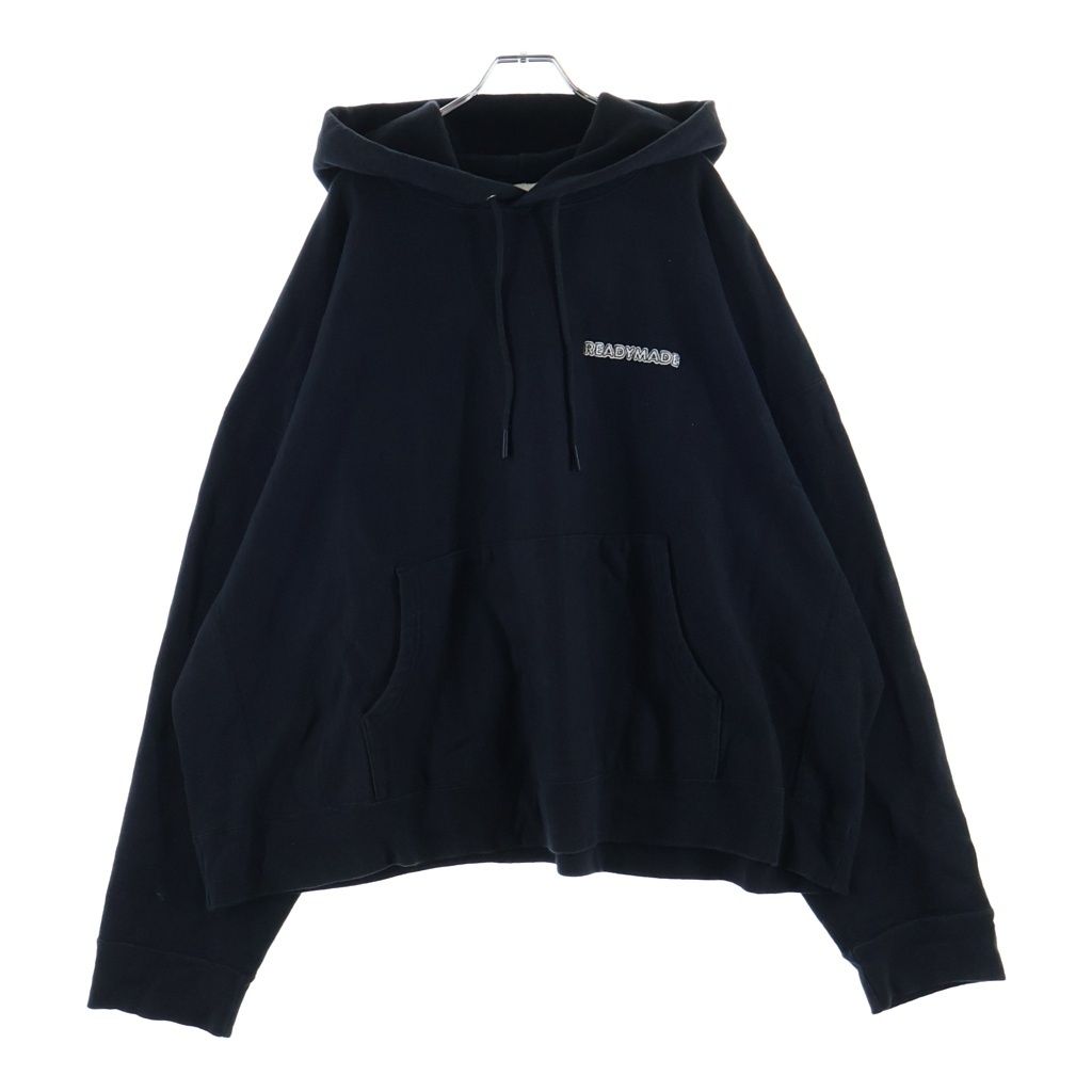 READY MADE (レディメイド) 24AW BIG HOODIE LOGO プルオーバーパーカー ブラック RE-CO-BK-00-00-285 22,137円