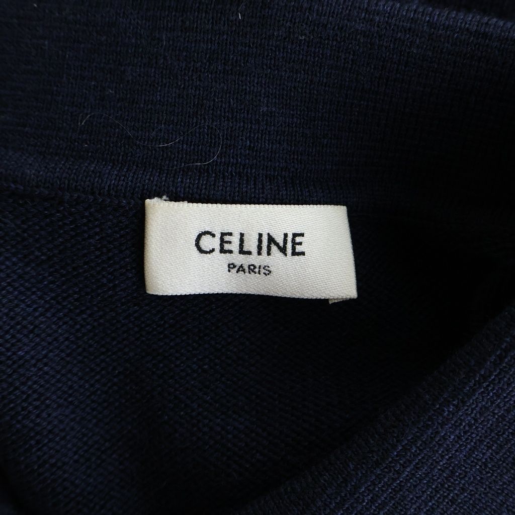 CELINE (セリーヌ) トリオンフ ウール クロップド 半袖ニット