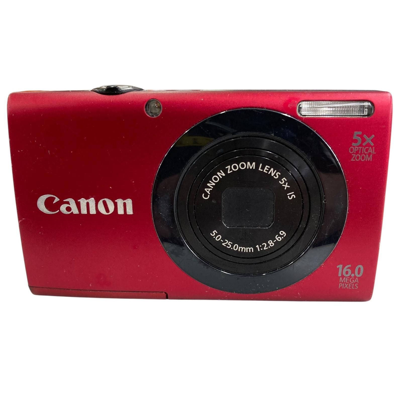 動作一部確認 Canon PowerShot A3400 IS 赤 付属品多数 118011 動作未確認 canon キャノン PowerShot A3400 ISの赤色 A3400 IS