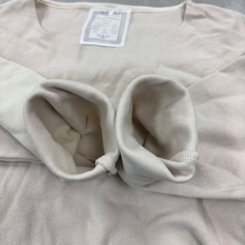 BEARDSLEY ビアズリー 裾レース コットン カットソー 長袖 7分袖 花柄