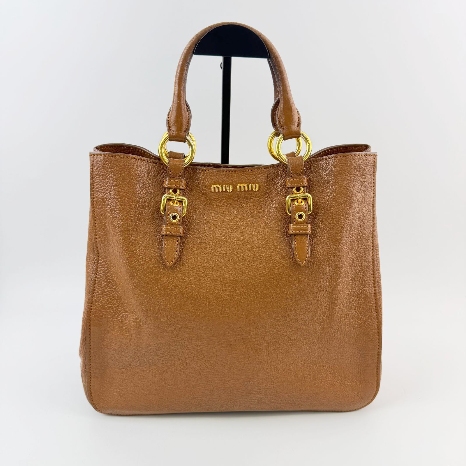 中古】MIU MIU ミュウミュウ ロゴ リング金具 バックルハンドル 