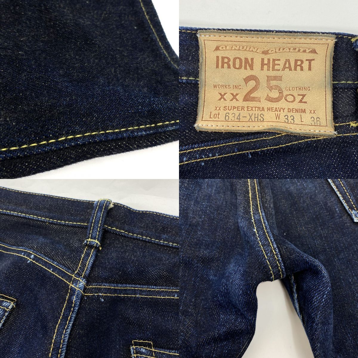 IRON HEART アイアンハート 25ozセルビッチストレート デニムパンツ 