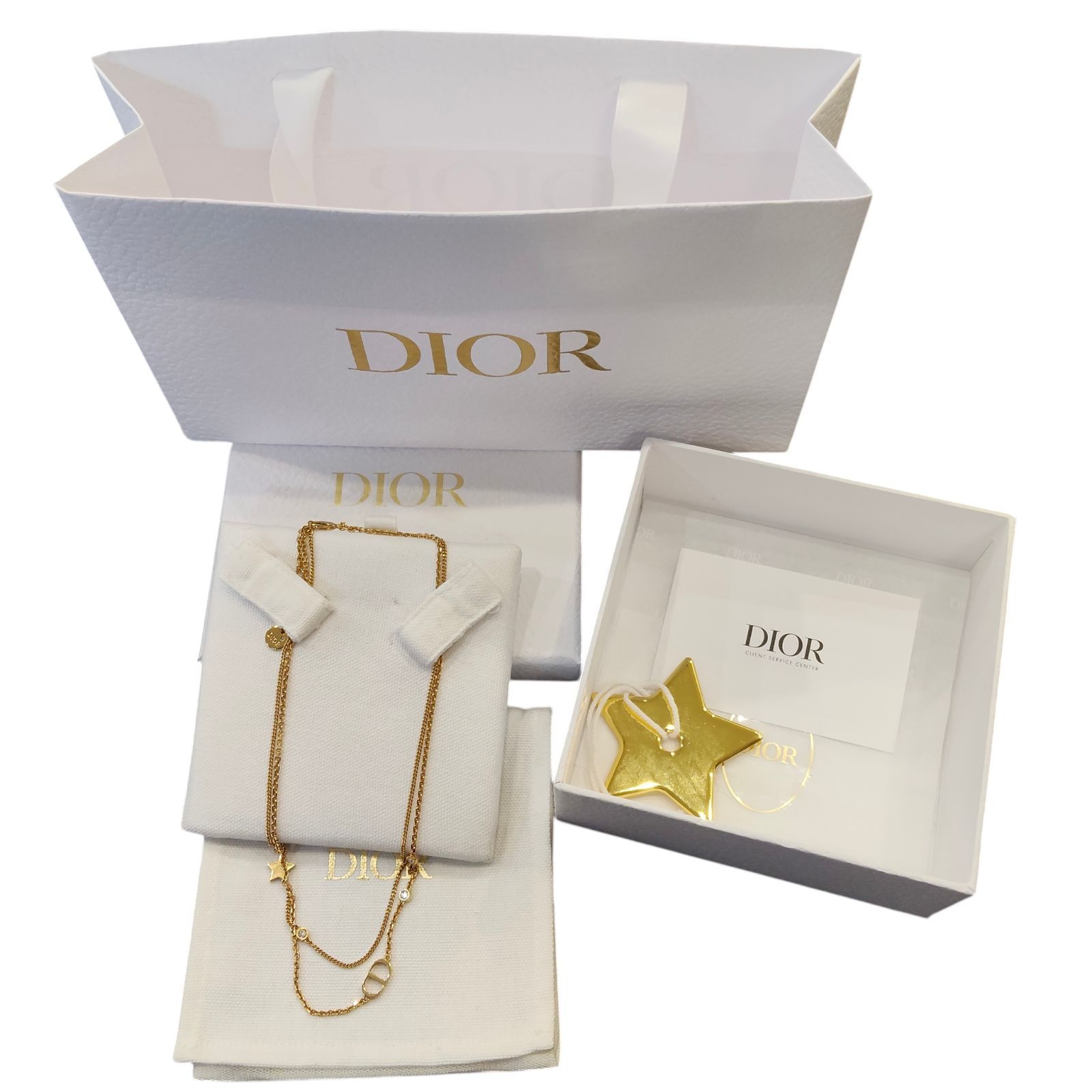 【付属品完備】Dior ディオール Petit CD ダブルチェーン ネックレス N1155PMTCY_D301 ゴールド CDロゴ クリスタル レディース ネックレス ペンダント 人気 定番 高級感 プレゼント アクセサリー 美品 正規品 39,650円