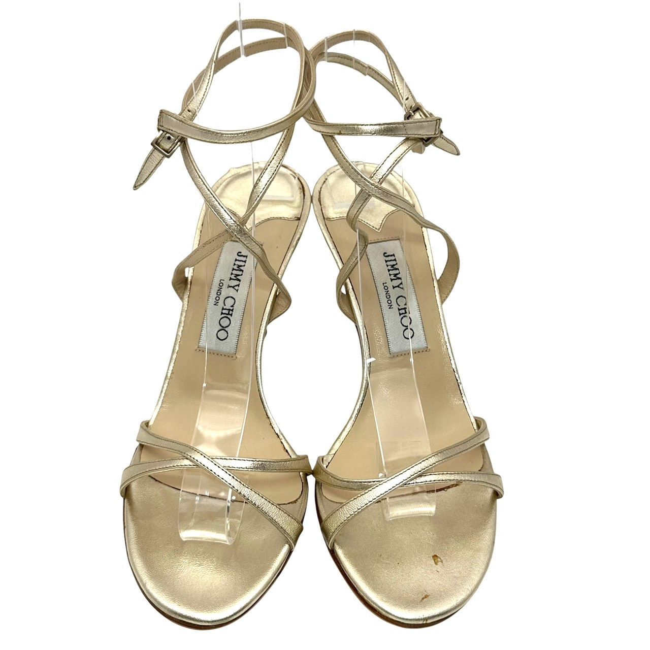 B6167】 Jimmy Choo ジミーチュウ サンダル ピンヒール レザー