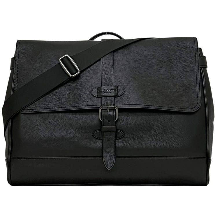 コーチ ショルダーバッグ メッセンジャー 美品 ハドソン F23204 COACH レザー ブラック 黒 中古 メンズ クロスボディ ビジネスバッグ 21,868円