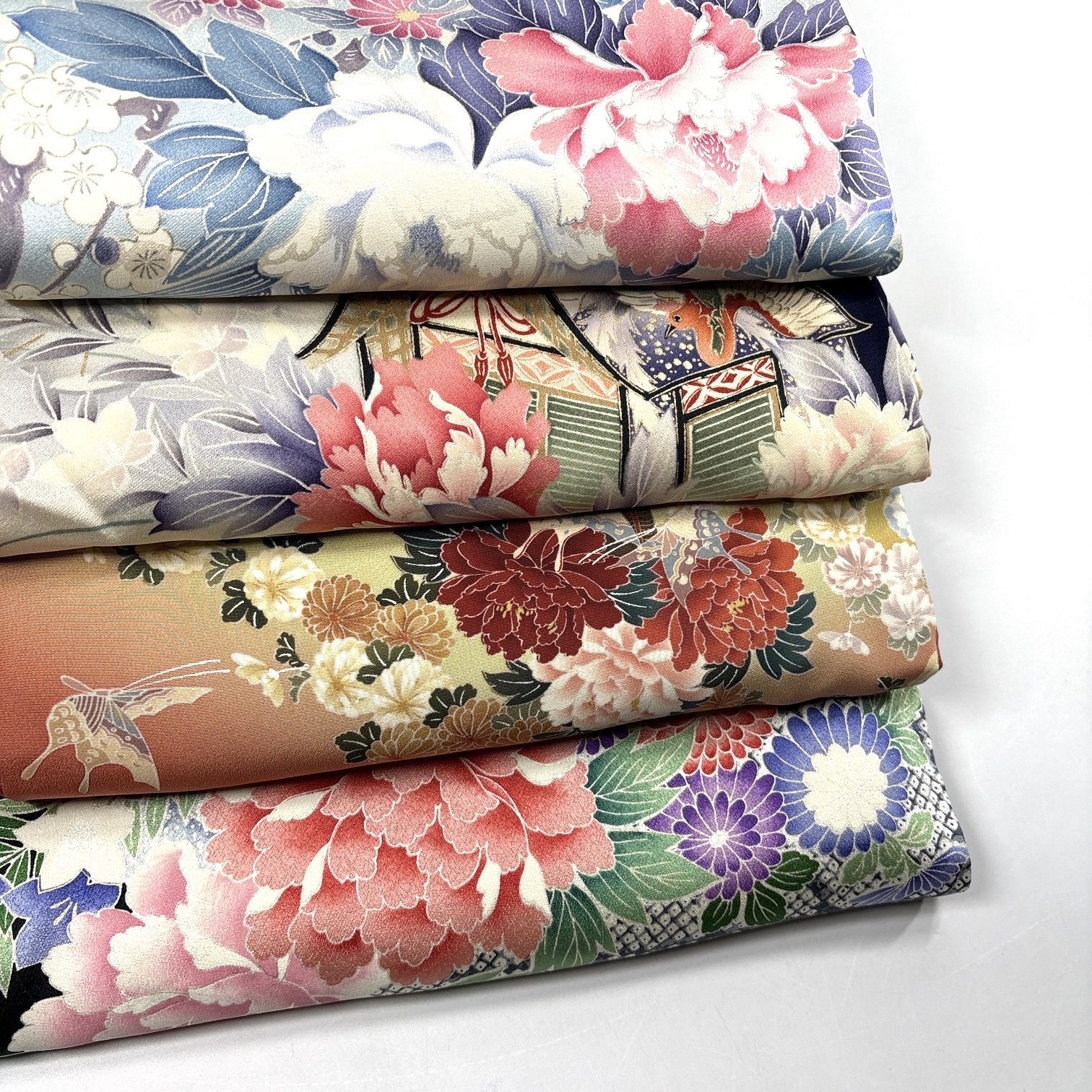 振袖 4枚セット 正絹 着物まとめ売り【9401】同梱購入歓迎 リメイク用