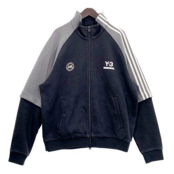 Y-3 NEIGHBORHOOD ワイスリー ネイバーフッド NBHD トラックジャケット ブルゾン JW6993 メンズ XLサイズ ブラック アウター DM20518■