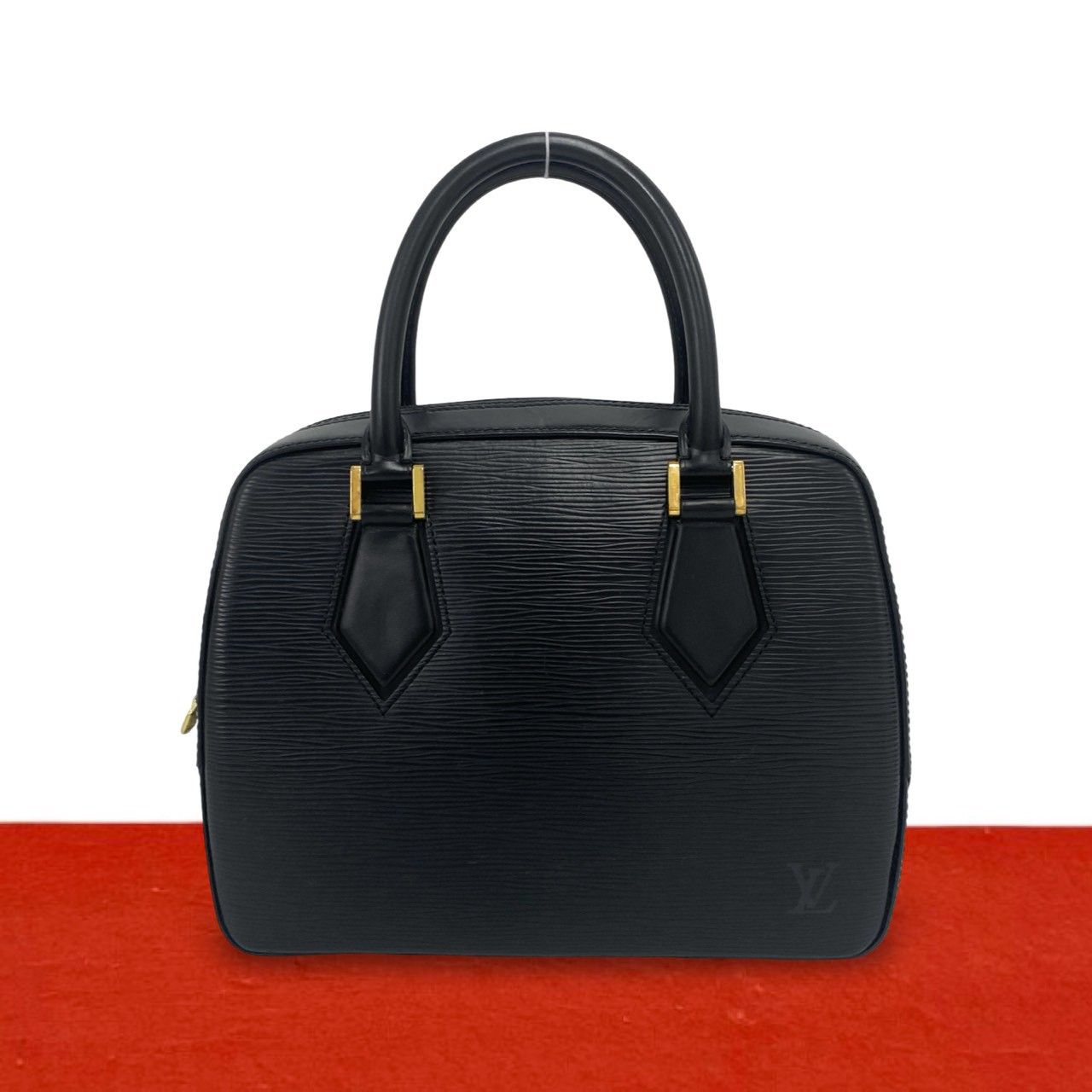 値下げ！Louis Vuitton ブラック レザーボストンバッグ 極 美品 LOUIS VUITTON ルイヴィトン ヴィンテージ サブロン エピ