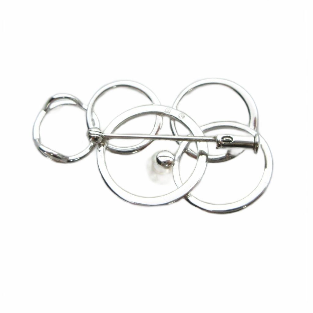 タサキ真珠　グローバ　パール　ブローチ　付属品あり タサキ 田崎 TASAKI ピンブローチ アクセサリー ロゴ パール 真珠 6mm