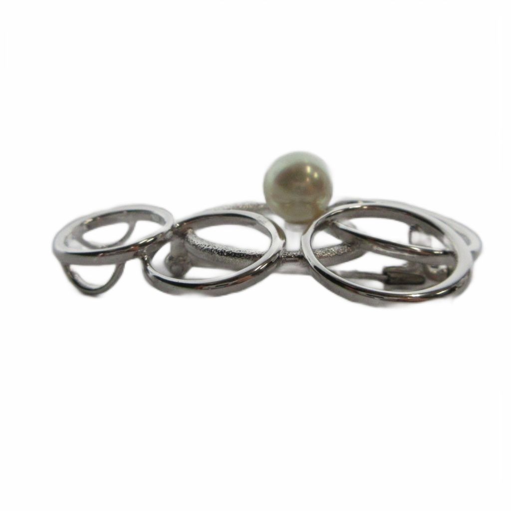 タサキ 田崎 TASAKI ピンブローチ アクセサリー ロゴ パール 真珠 6mm