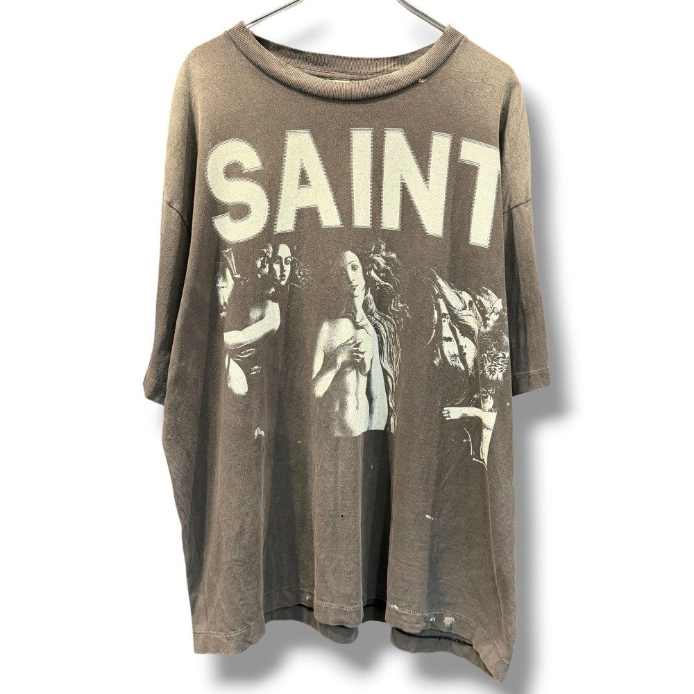 SAINT MICHAEL 25AW SS TEE SAINT MARIA BLACK XLサイズ SM-HR1-0000