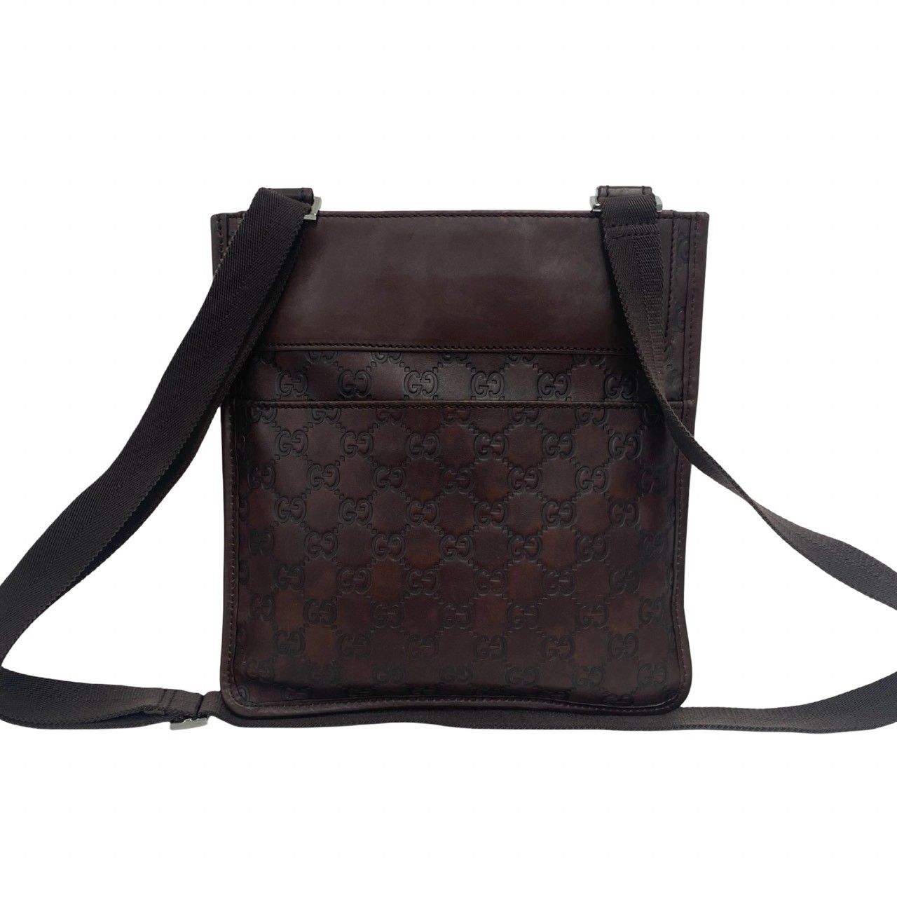 極 美品 GUCCI グッチ シマ ロゴ レザー 本革 ショルダーバッグ 