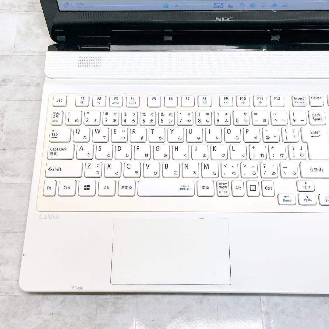 ホワイトカラー✨ Windows11 ノートパソコン NEC Webカメラ搭載 早い者勝ち‼️爆速SSD Windows11ノートパソコン 8GB カメラ オフィス