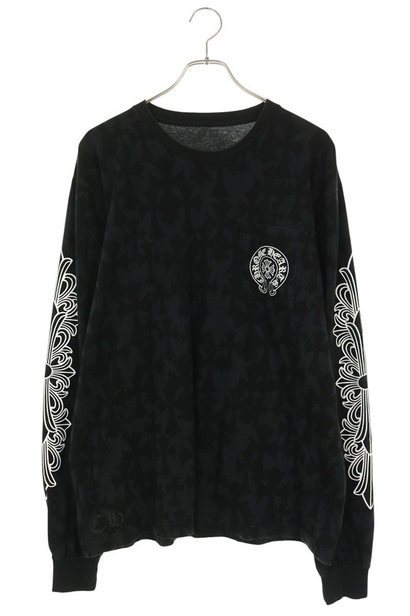 クロムハーツ CH L/S /1 セメタリークロス総柄プリント長袖カットソー メンズ L 150,650円