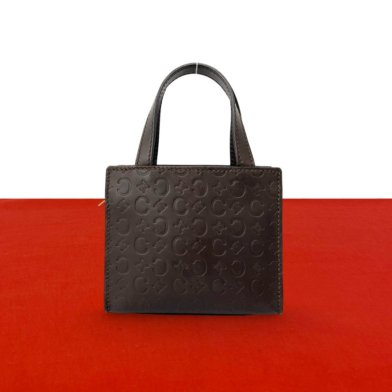極 美品 希少品 CELINE セリーヌ ヴィンテージ Cマカダム 柄 レザー 本