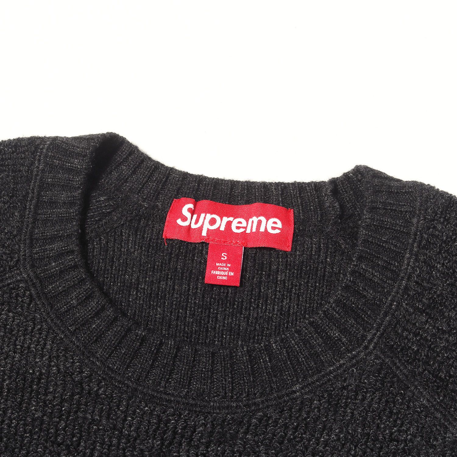 美品】Supreme シュプリーム ニット ブラック 黒 S 24AW スモールBOX