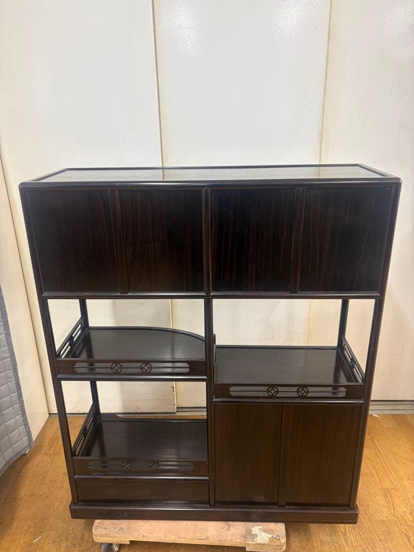 M085 木製茶箪笥風ラック 幅890mm 🌟名古屋・春日井市近郊送料設置無料🌟M085 木製茶箪笥風ラック 幅