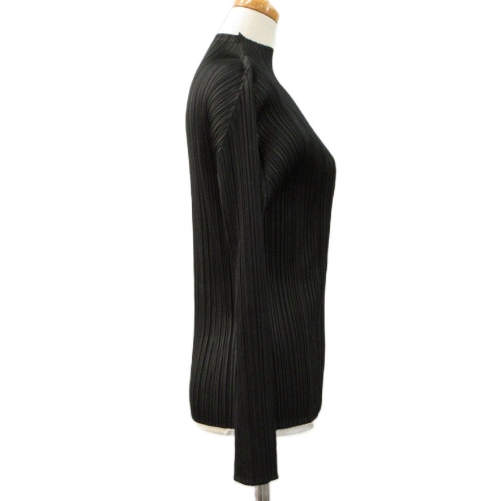 プリーツプリーズ PLEATS PLEASE ハイネック カットソー 3 ブラック 黒