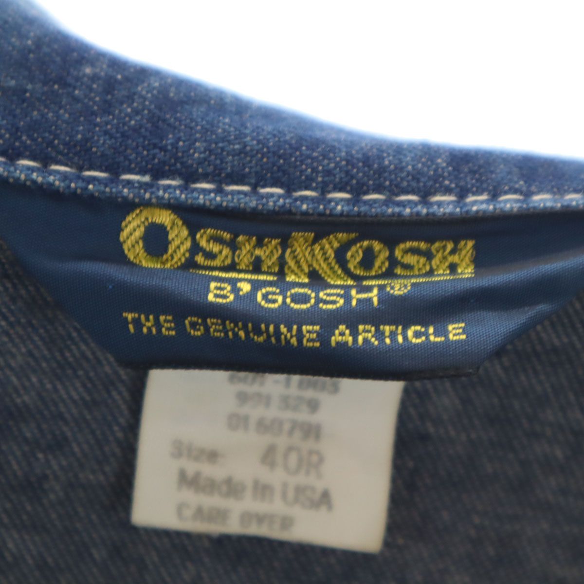 70s 80s オシュコシュ デニムカバーオール ヴィンテージ アメリカ USA OSHKOSH オシュコシュ 70s 80s USA製 ヴィンテージ デニム