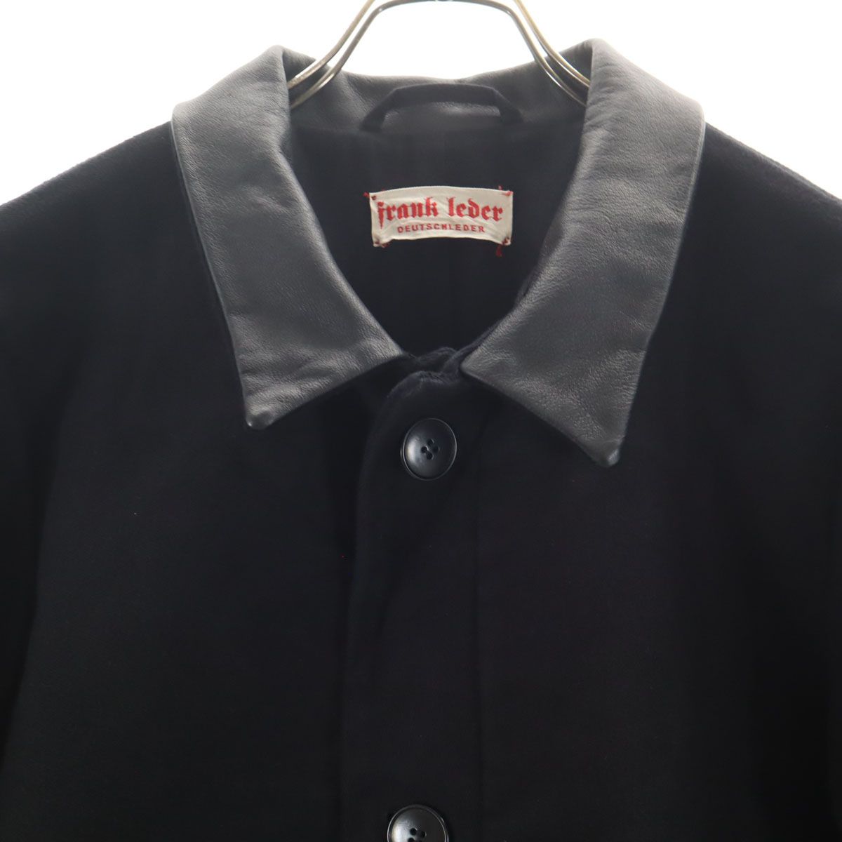 フランクリーダー ジャーマンレザー Pコート XS ブラック FRANK LEDER
