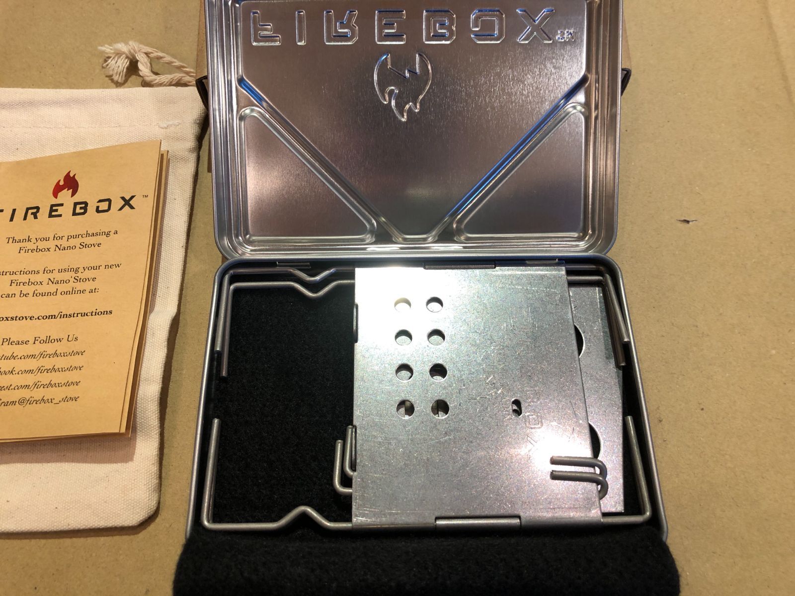 FireBox Nano Stove / ファイヤーボックス ナノストーブ チタン 最小