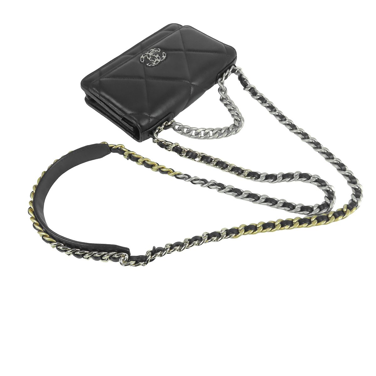 シャネル CHANEL シャネル 19 AP3267 ブラック 黒 ゴールド×シルバー