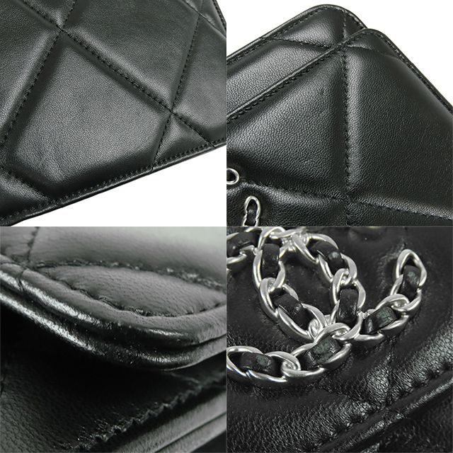 H*i様 CHANEL マトラッセ ラムスキン 長財布 シャネル CHANEL シャネル 19 AP3267 ブラック 黒 ゴールド×シルバー