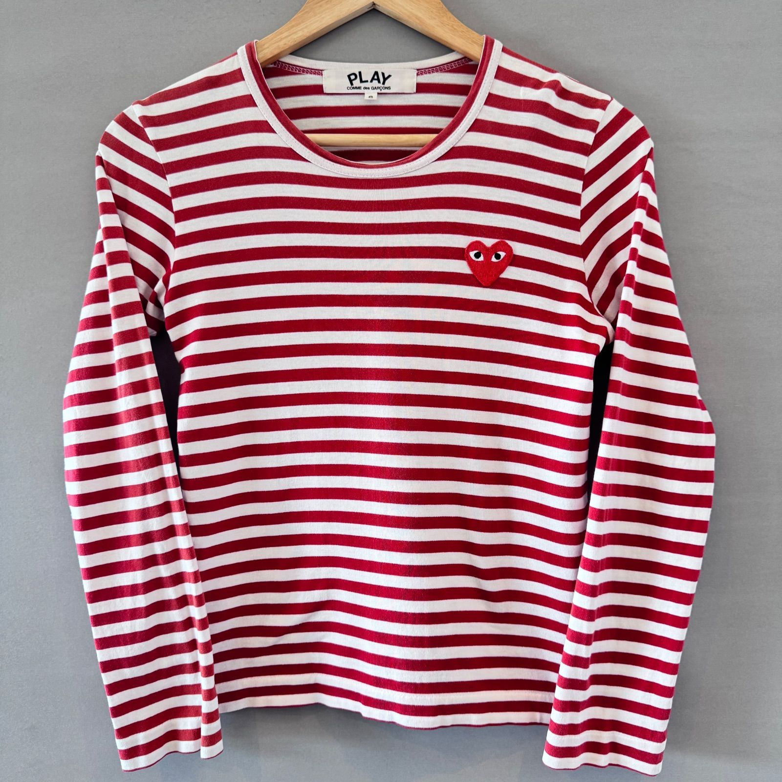 PLAY Comme des Garçons プレイ コムデギャルソン ボーダーロンT Tee