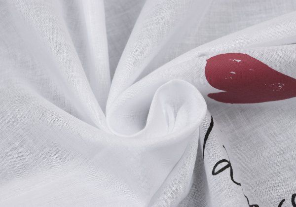 イッセイミヤケISSEY MIYAKE I.S ハートレタリングプリントハンカチ 白