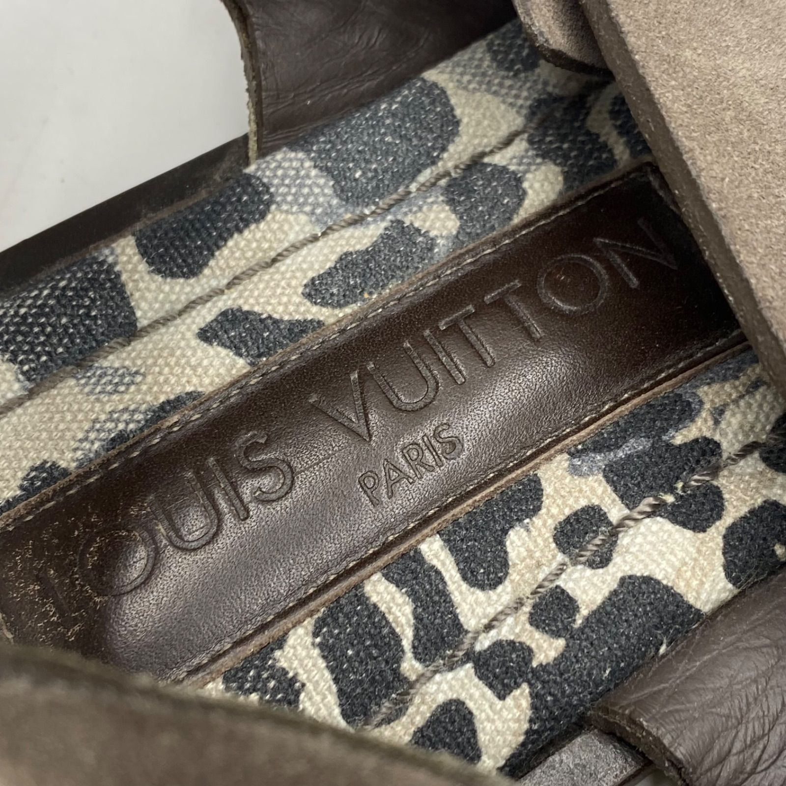 LOUIS VUITTON ルイヴィトン スエード レオパード柄 サンダル ビーチ